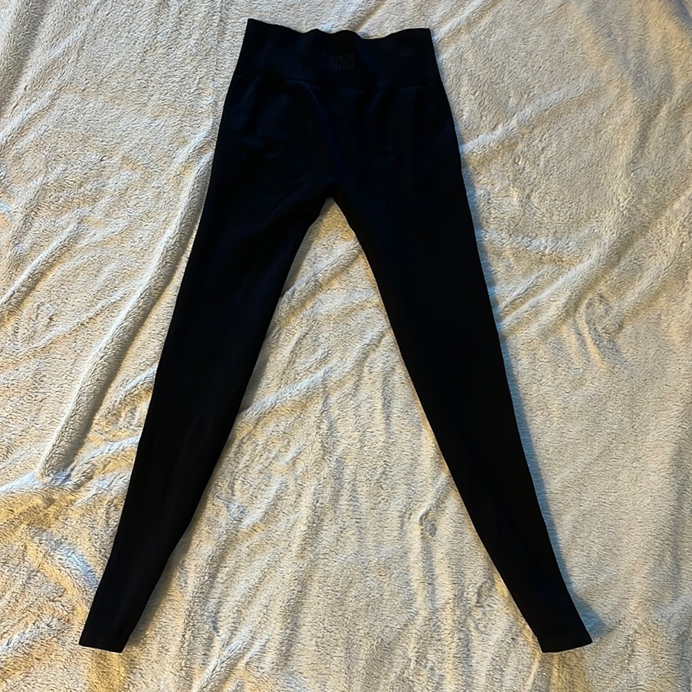 VS PINK BLACK LEGGINGS SIZE SMALL